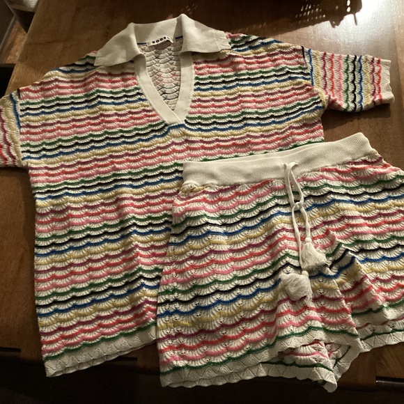 Boden Colorful Striped Knit Top + Short - Picture 4 of 4